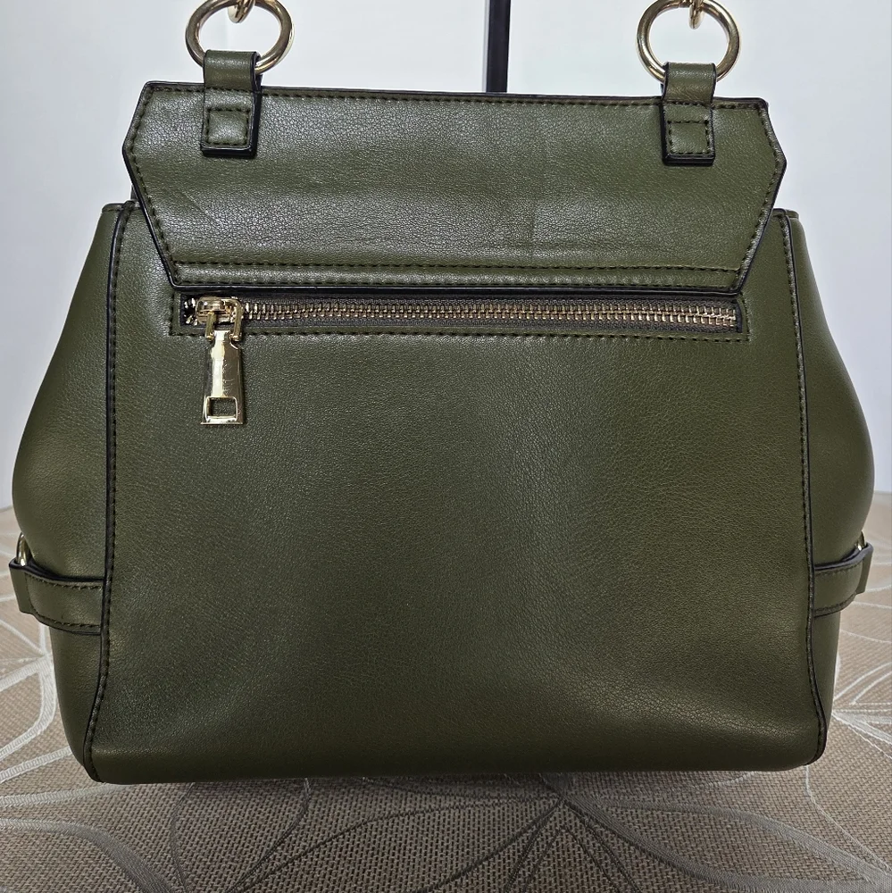 SZone Leather Olive Green Shoulder Bag!